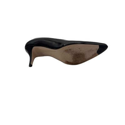 Women’s Ferragamo Shiny Black High Heels Sz 10 1/2B
