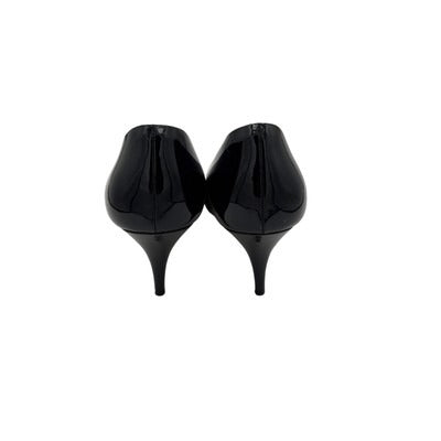 Women’s Ferragamo Shiny Black High Heels Sz 10 1/2B
