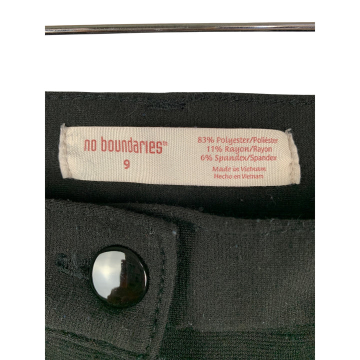 No Boundaries Womens Black Skinny Pants Size 9 Rayon & Spandex Blend Made In Vietnam