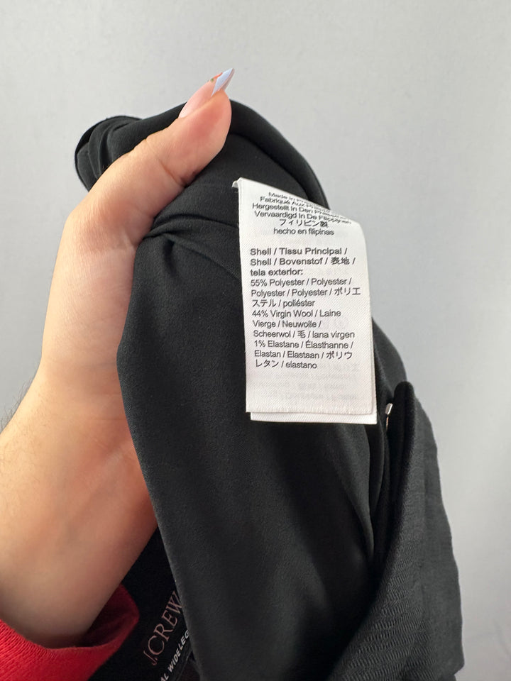 Women’s J.Crew Size Tall 6 Black Pleated Dress Pants