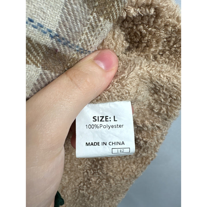 Women’s Asvivid Large Brown Plaid Fur Lined Hooded Jackets