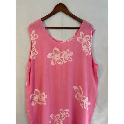 Women’s Pink Floral Dress Size and Brand Label are Missing Read Description.