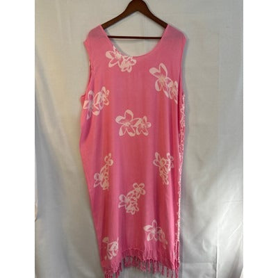 Women’s Pink Floral Dress Size and Brand Label are Missing Read Description.