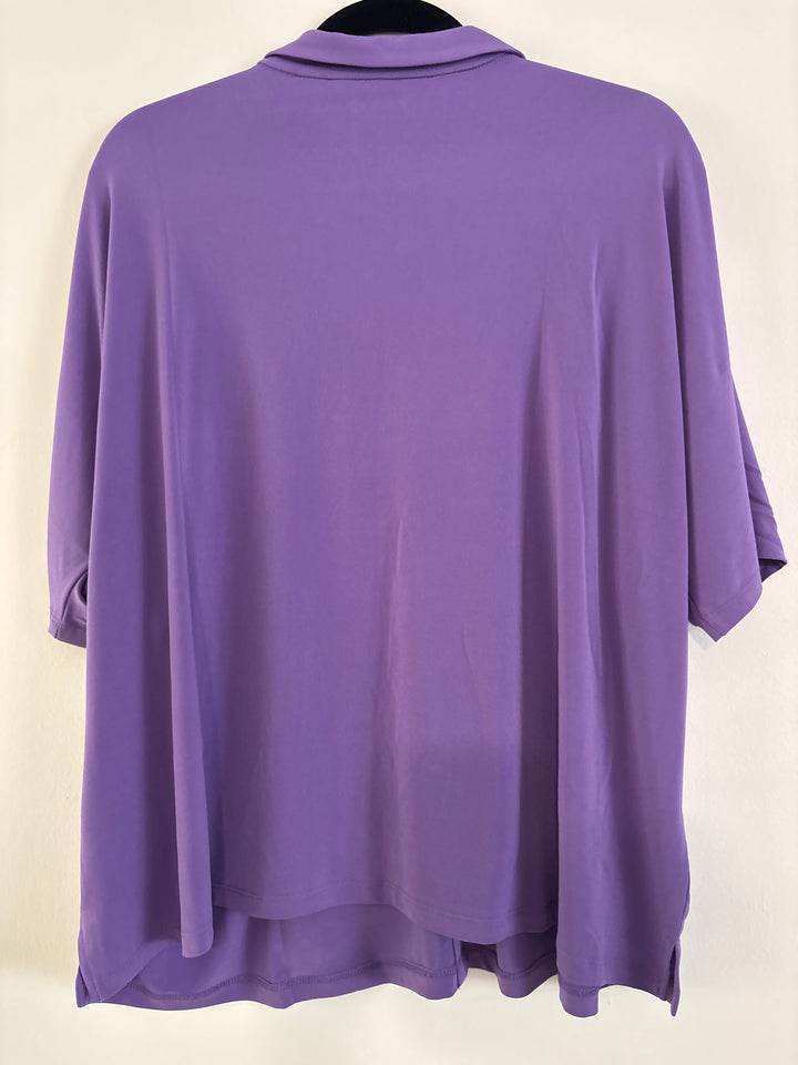 Susan Graver Purple Button Up