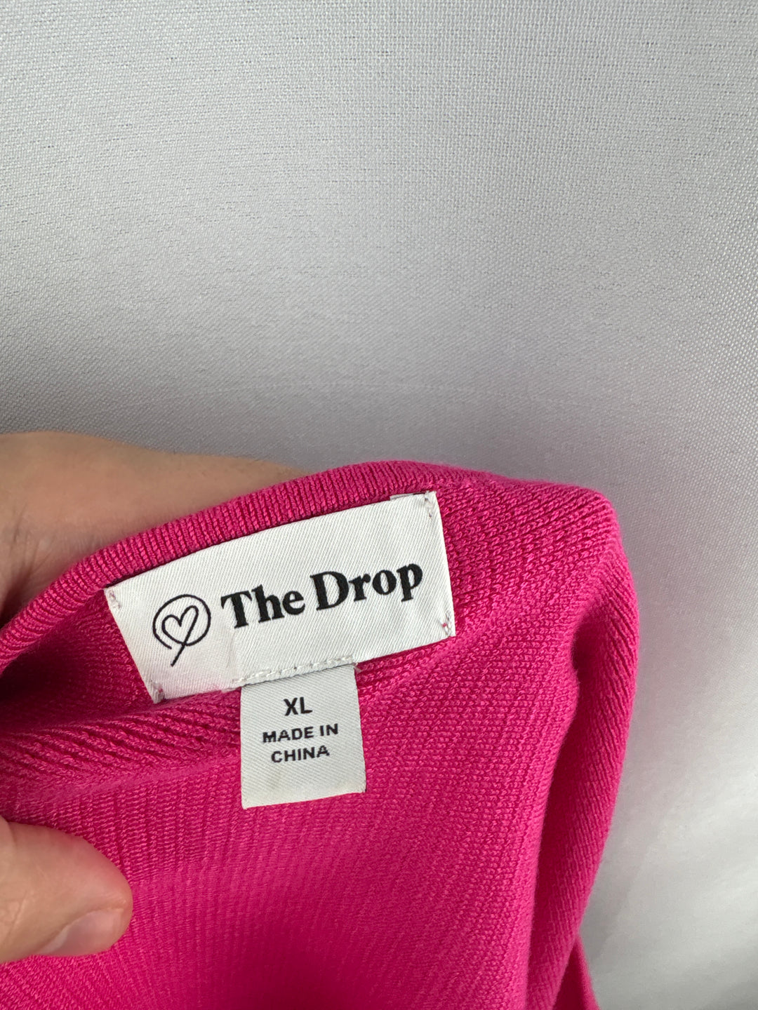 Women’s The Drop XL Hot Pink Ribbed Bandeau Top
