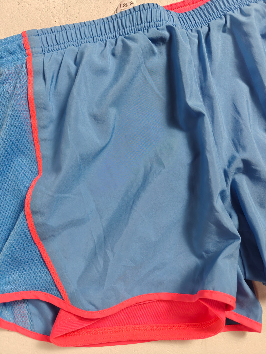 Womens Nike Dri-FIT Running Shorts Blue Pink Small