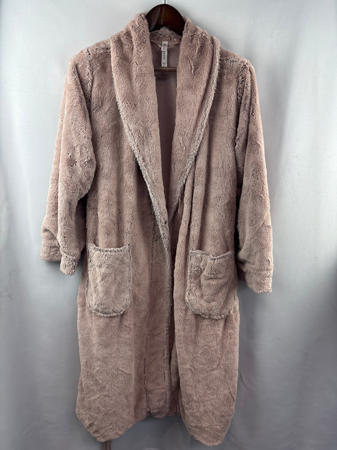 Women’s Gilligan &amp; O’Malley M/L Mauve Faux Fur Bathrobe