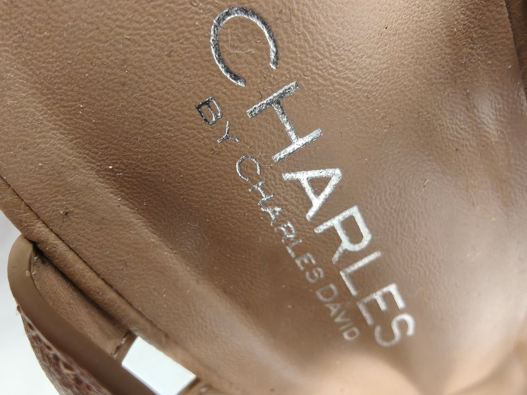 Women Charles by Charles David Wedge Sandals Tan Size 9.5M