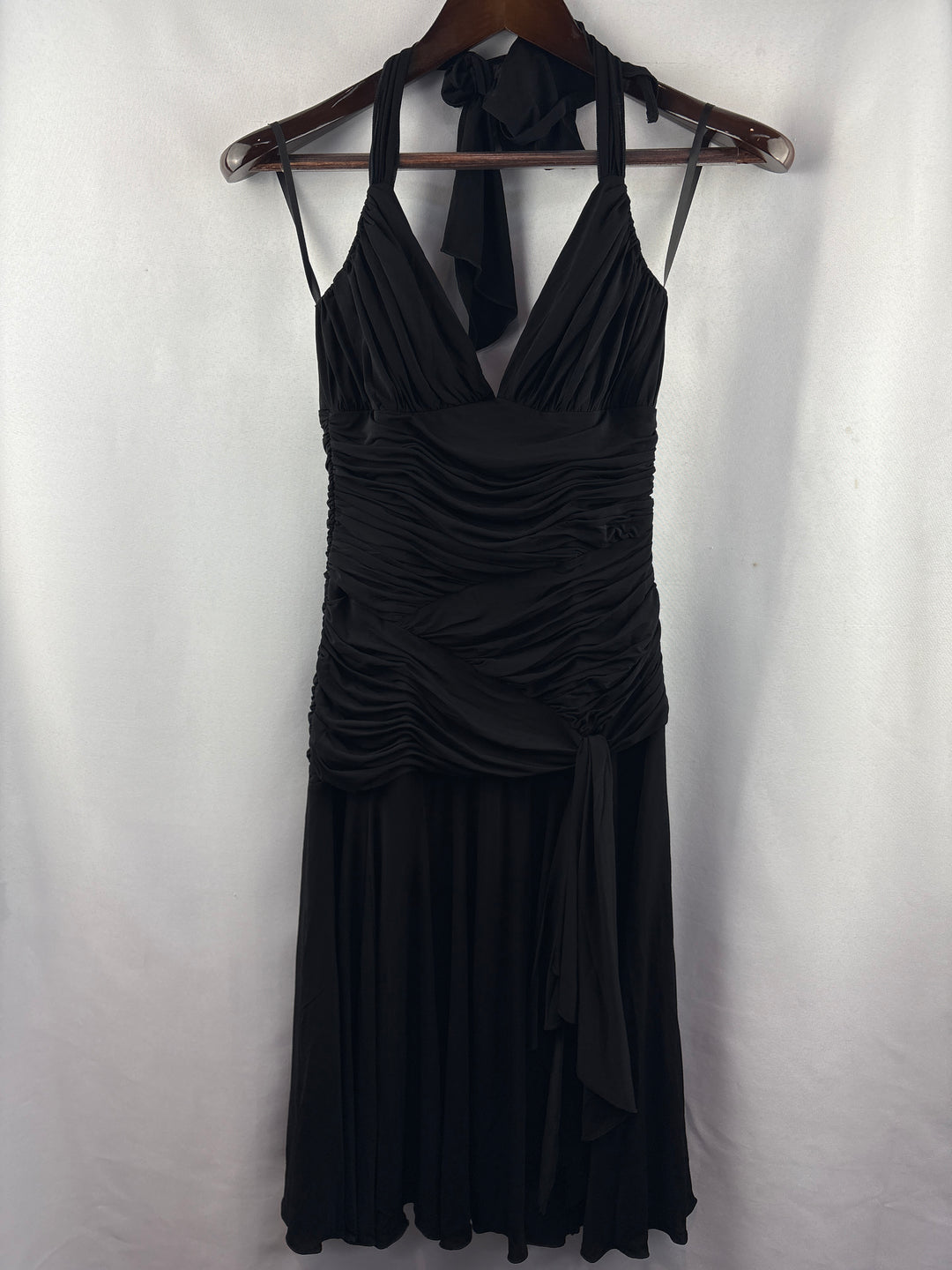 Women’s BCBG Maxazria Medium Black Halter Cocktail Dress