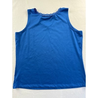 Women’s Susan Graver Blue Lace Tank Top Sz L