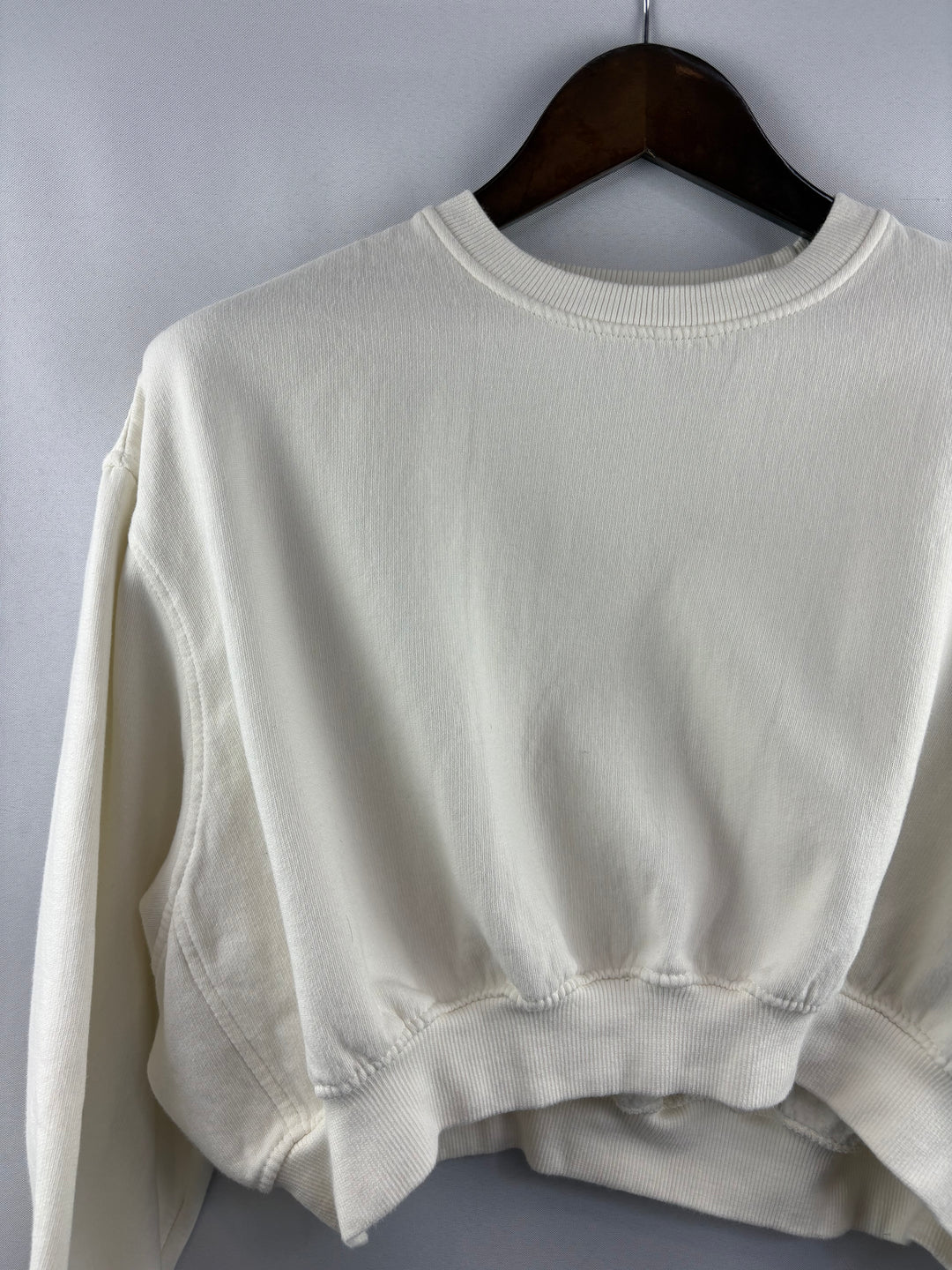 Women’s Zara Large Cream Crewneck Crop Top