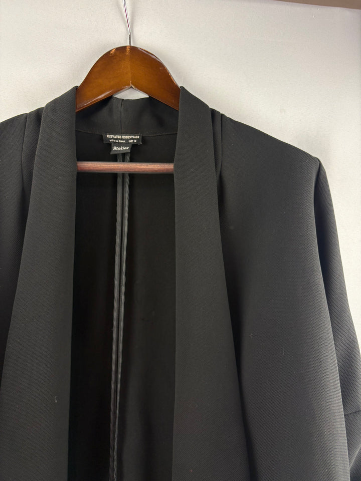 Women’s 8telier Elevated Essentials Medium Black Short Sleeve Blazer