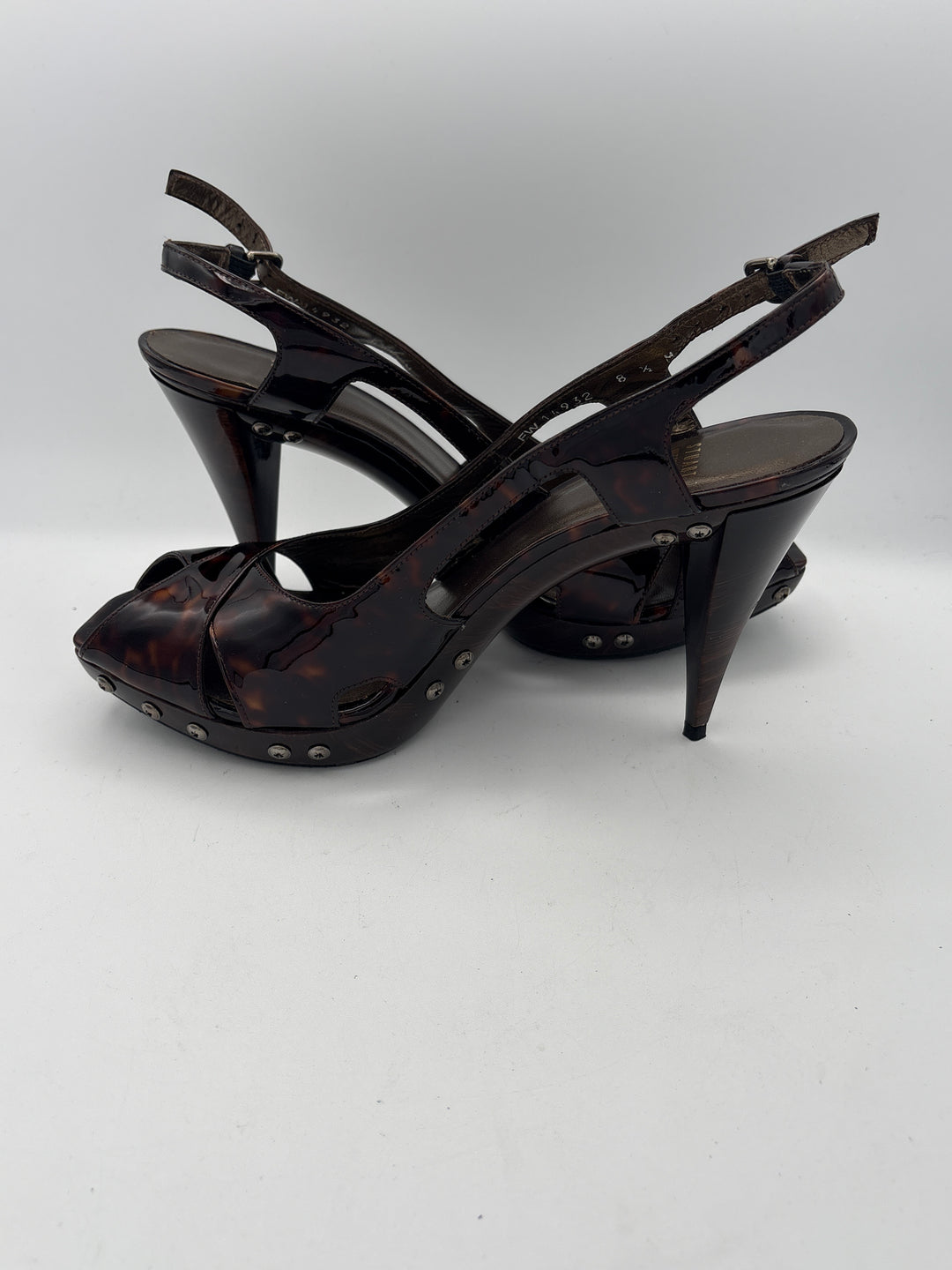 Women’s Stuart Weitzman Size 8.5 Brown Tortious Shell Pumps