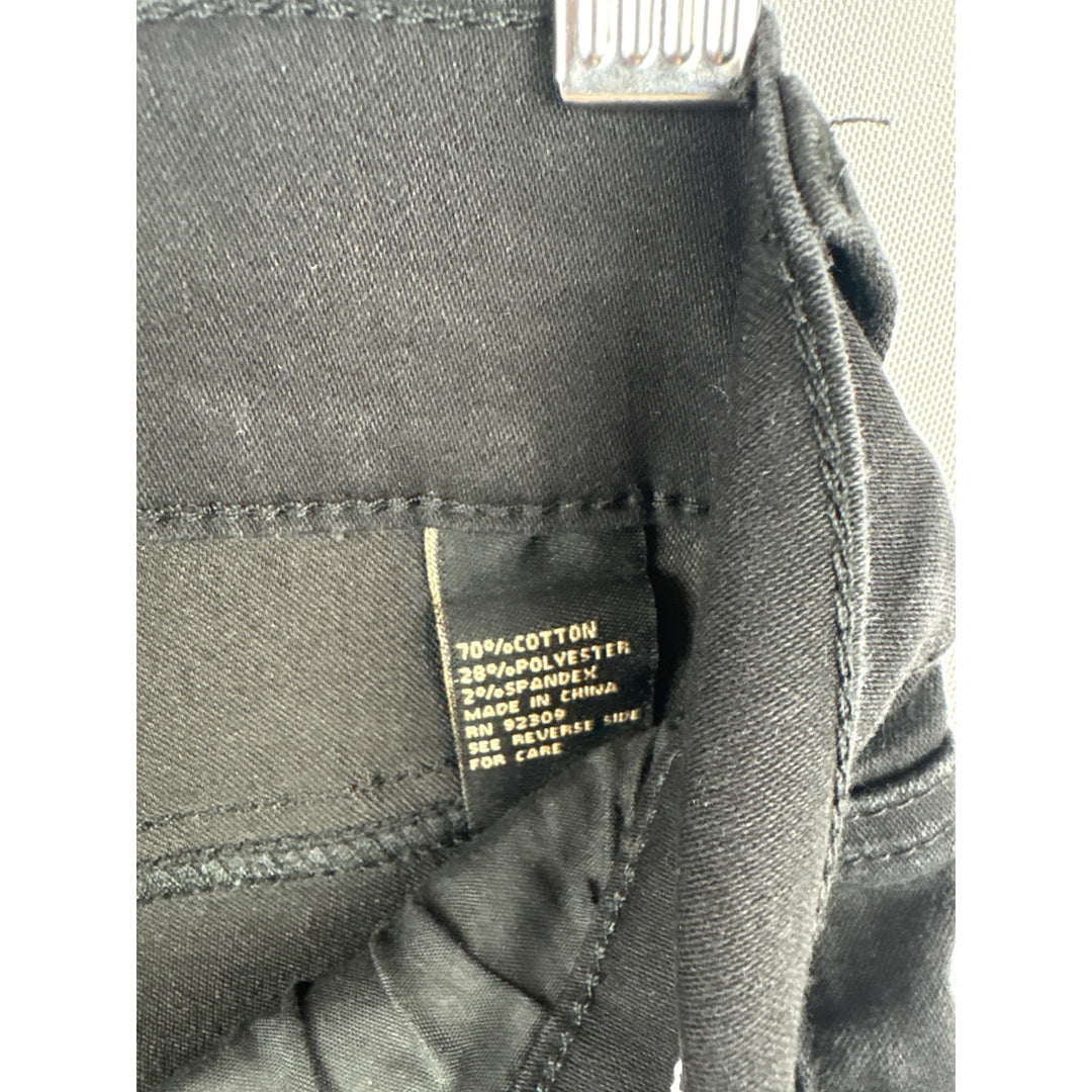 Diane Gilman DG2 Black Cotton Blend Straight Leg Jeans Size 2P