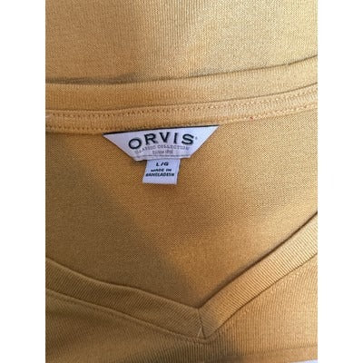 Women’s Orvis Classic Collection Mustard Yellow Sz L