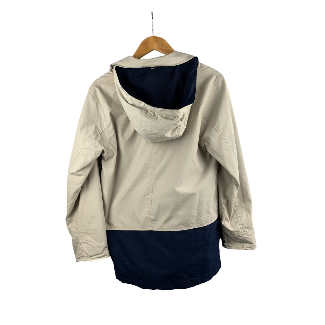 London Fog Mens Khaki & Navy Hooded Jacket X-Small