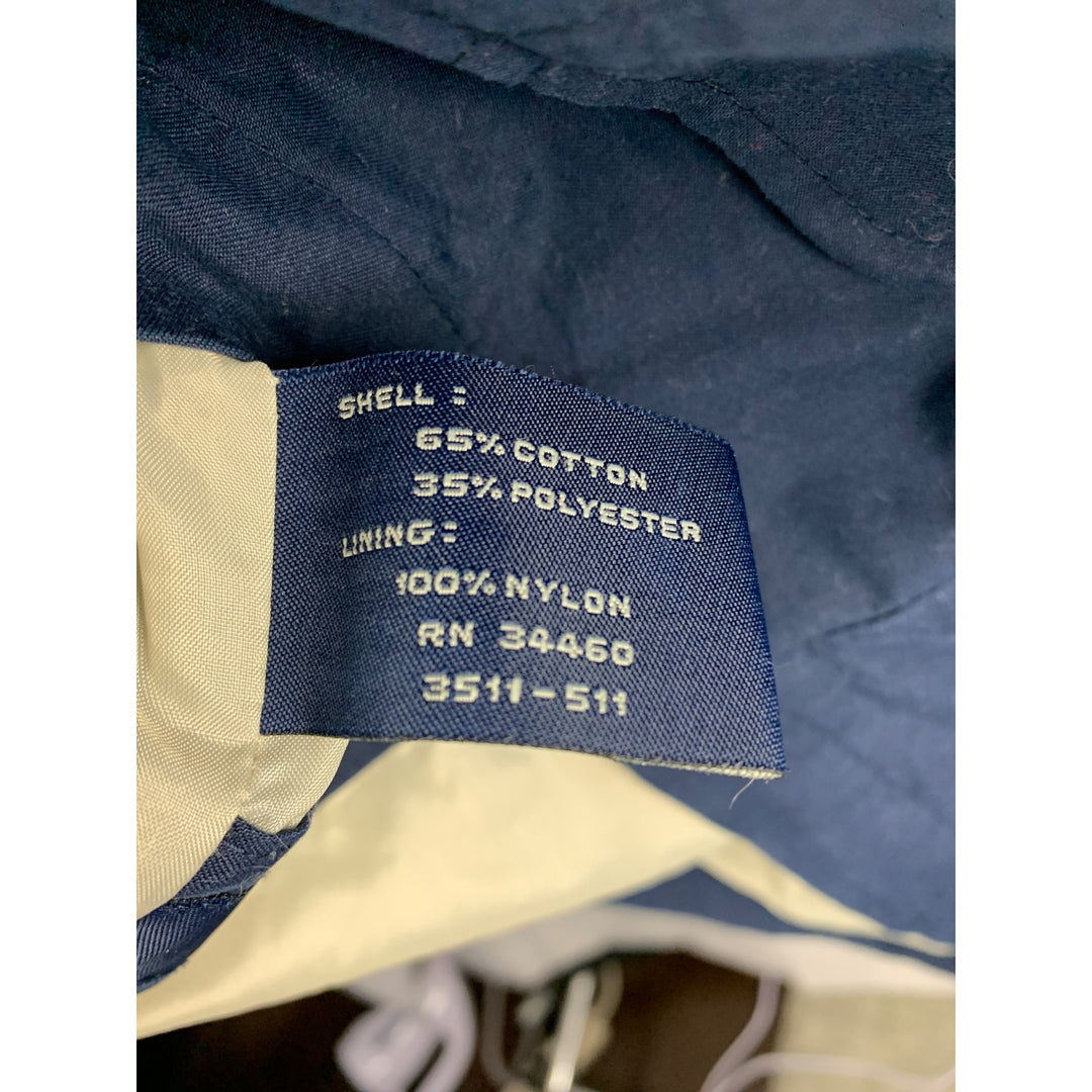 London Fog Mens Khaki & Navy Hooded Jacket X-Small