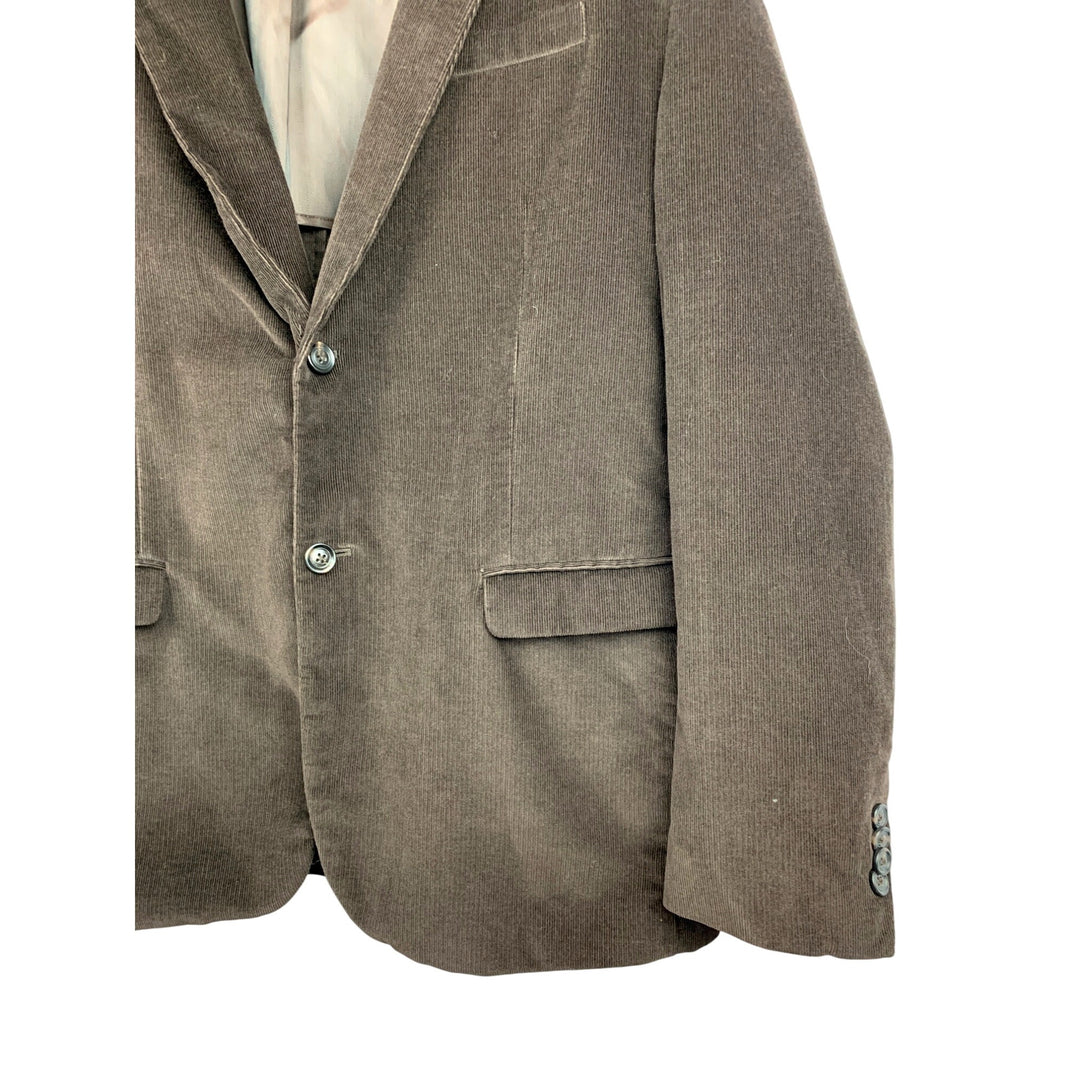 Joseph Abboud Mens Corduroy Blazer XL Brown