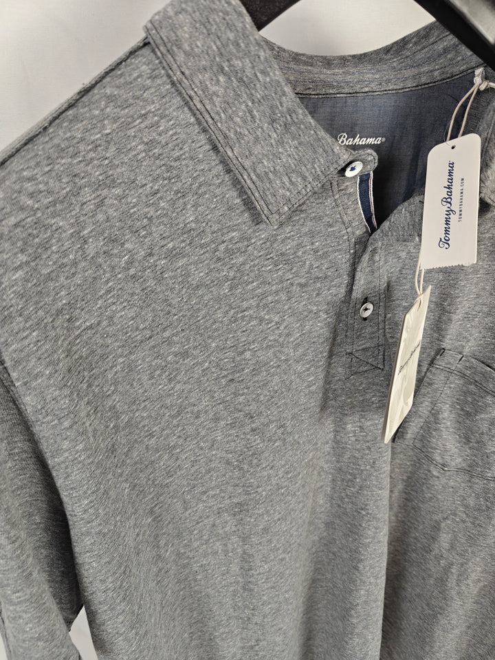 Mens Tommy Bahama IslandZone Polo Gray 3XL