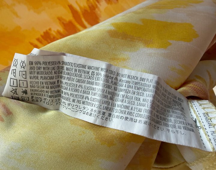 Forever 21 Women’s Yellow/Orange Tie Dye Slip Adjustable  Maxi Dress, Size M