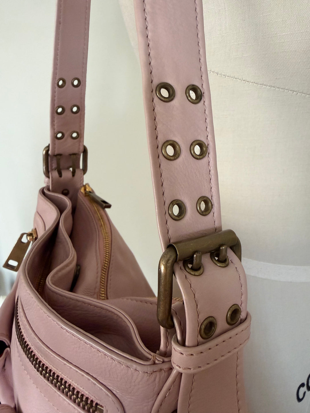Marc Jacobs Collection Pink Leather Multi Pocket Shoulder Bag Y2K