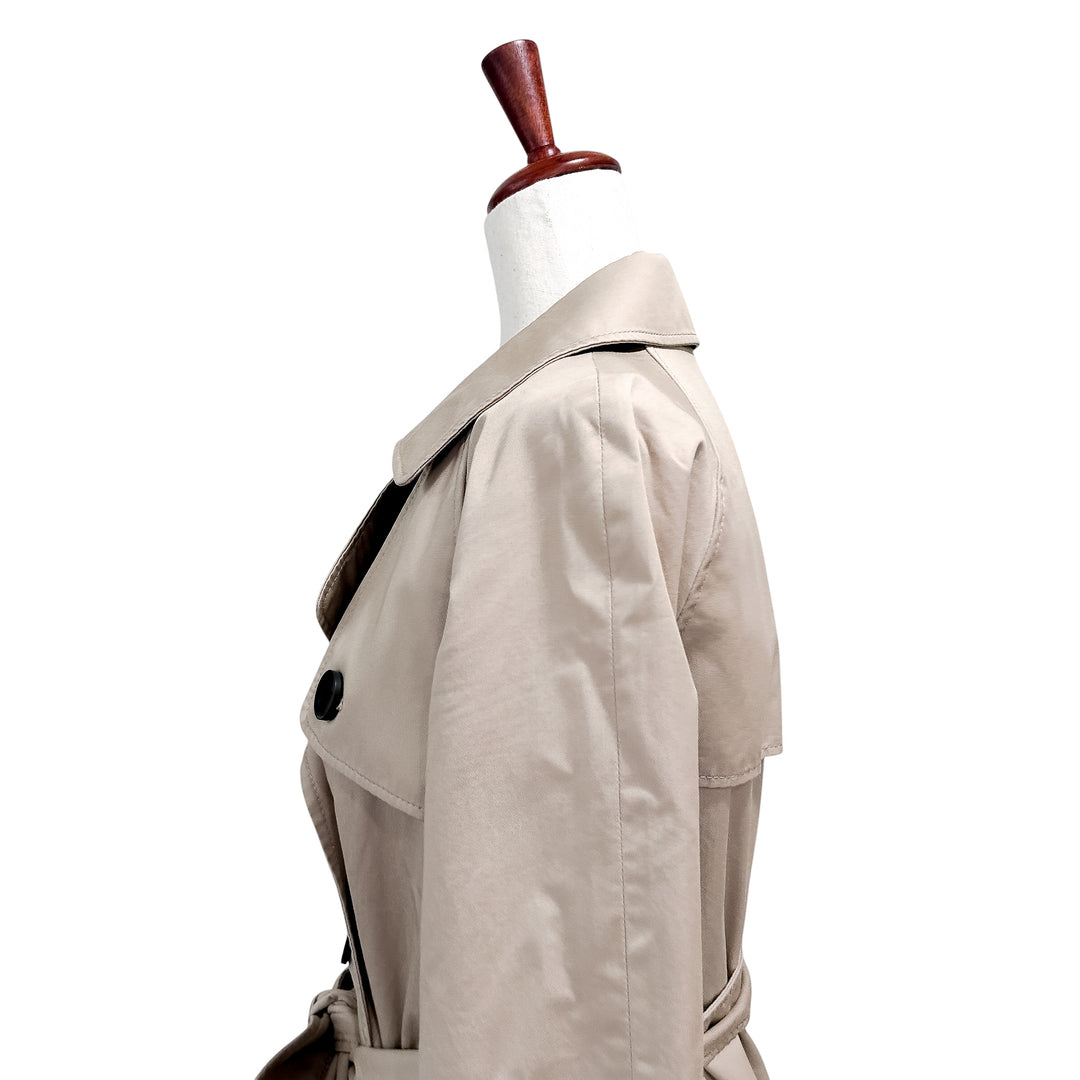 Everlane Small The Modern Trenchcoat Women's Double Breasted Preppy Khaki Long Belted