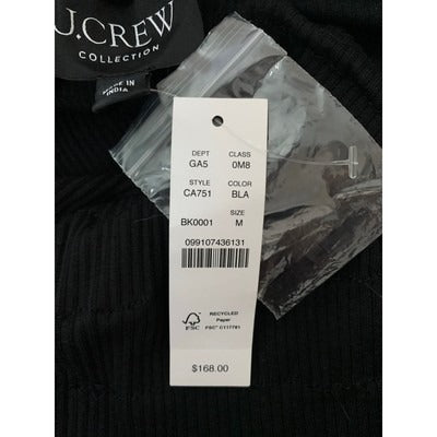 J.Crew Collection Black Fringe Midi Skirt Size M