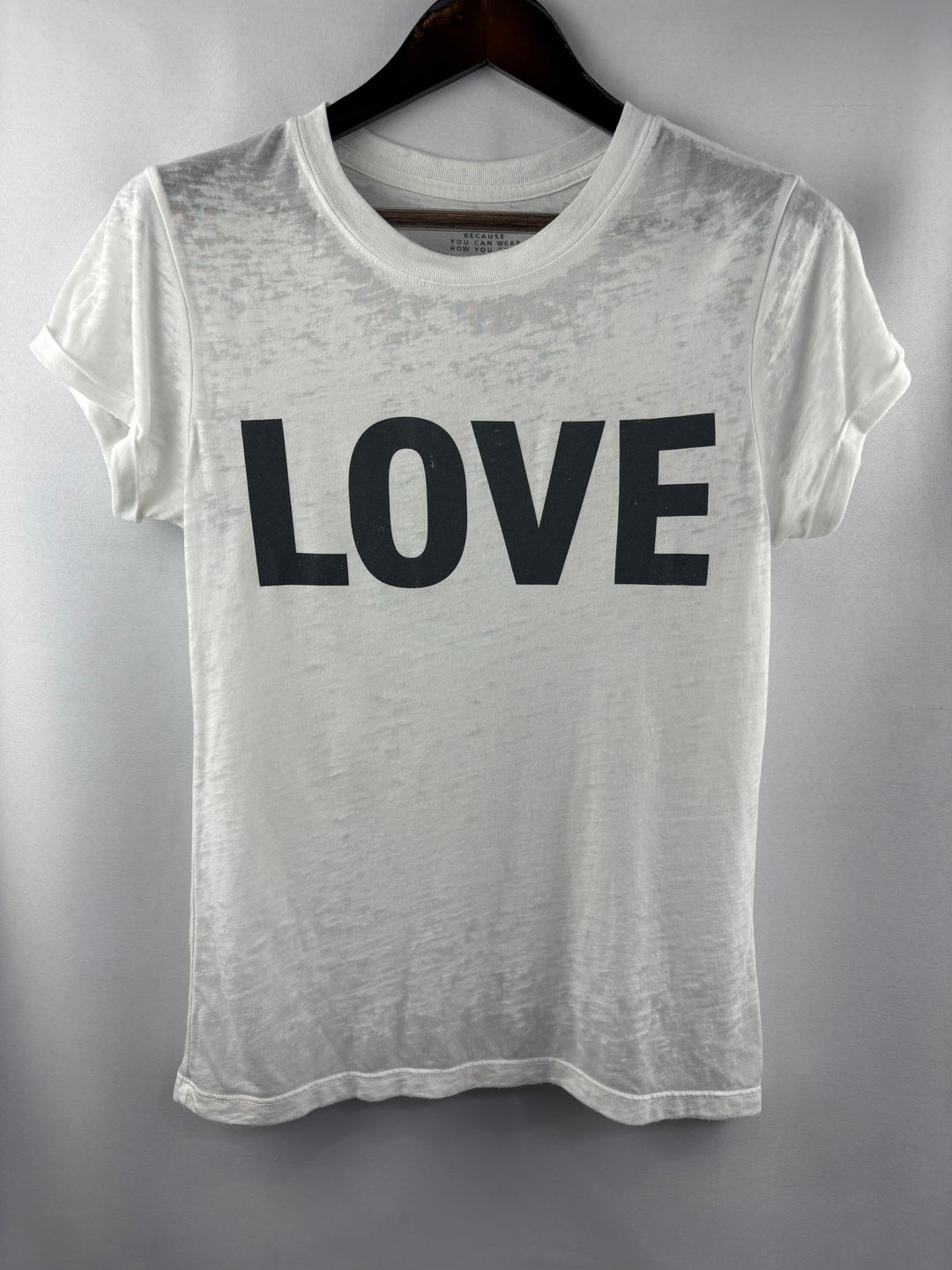 Women’s Teegrams XS White w/ Love Graphic Tee