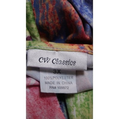 Women's CW Classics Multicolor VNeck Dress - Size 3X