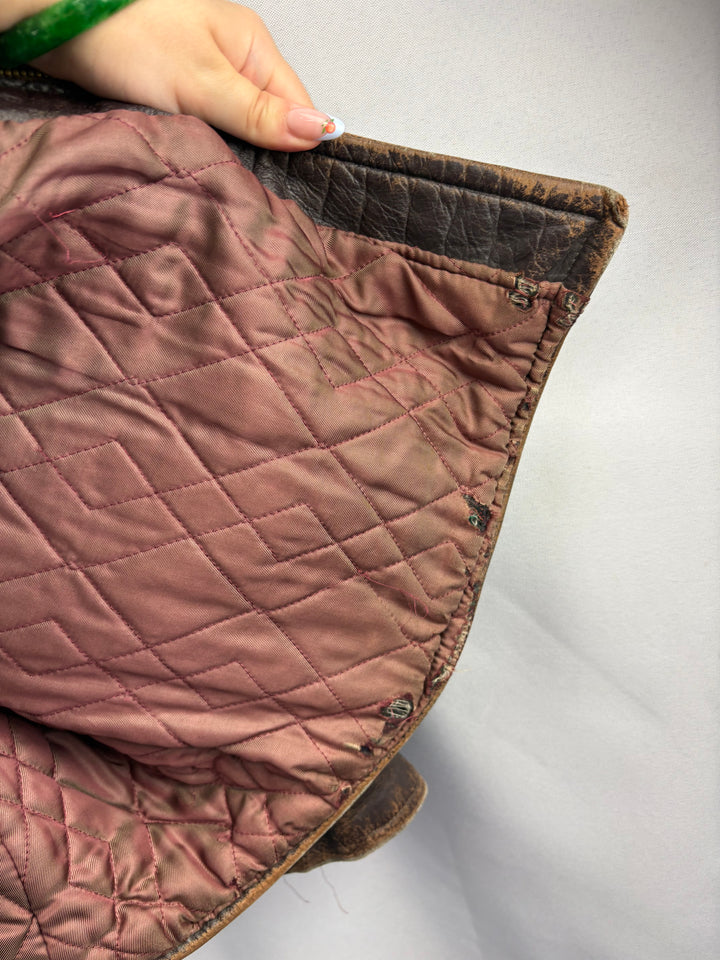 Men’s Admiral Byrd Large Vintage 1940’s-50’s Brown Leather Jacket