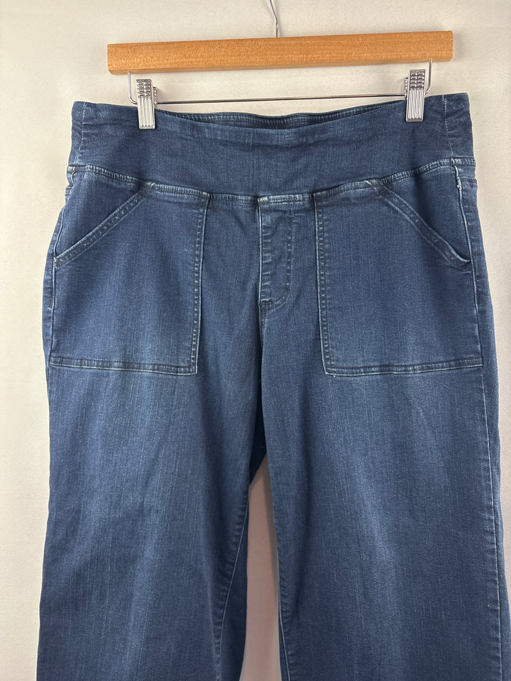 Women’s Belle Beach Kim Gravel Navy Wide Leg Jeans