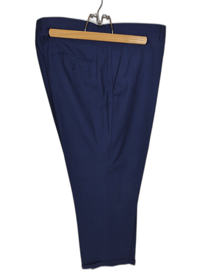 Lineage Men's Blue 2 Piece Suit 42R Blazer & Dress Pants Stretch Classic Fit