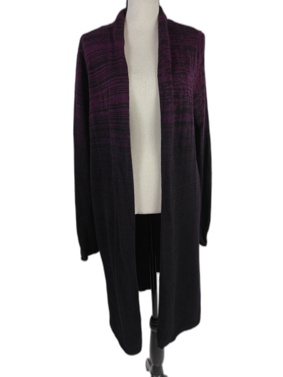 Women Griffen Cashmere Cardigan Purple Black XL