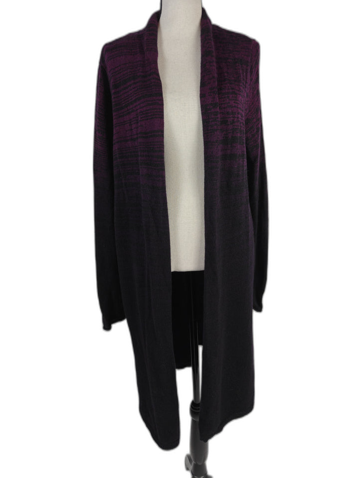 Women Griffen Cashmere Cardigan Purple Black XL