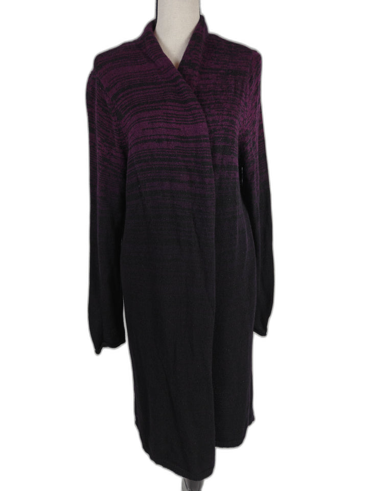 Women Griffen Cashmere Cardigan Purple Black XL