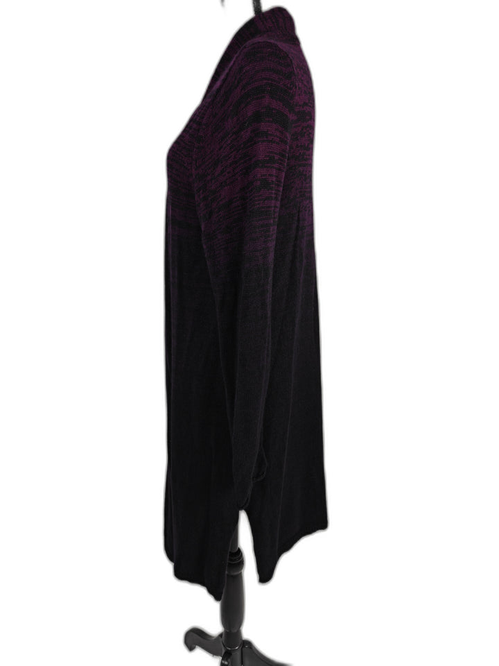 Women Griffen Cashmere Cardigan Purple Black XL