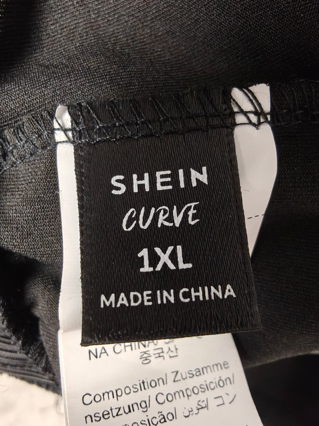 Women SHEIN Curve Bodysuit Black 1XL