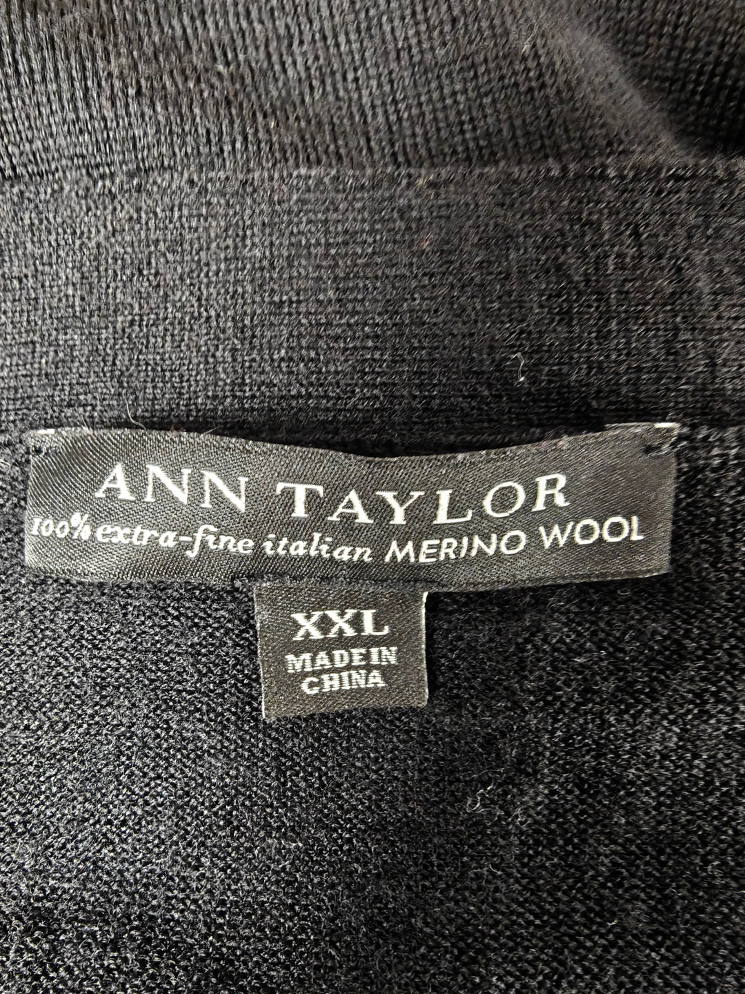 Women Ann Taylor Cardigan Black XXL