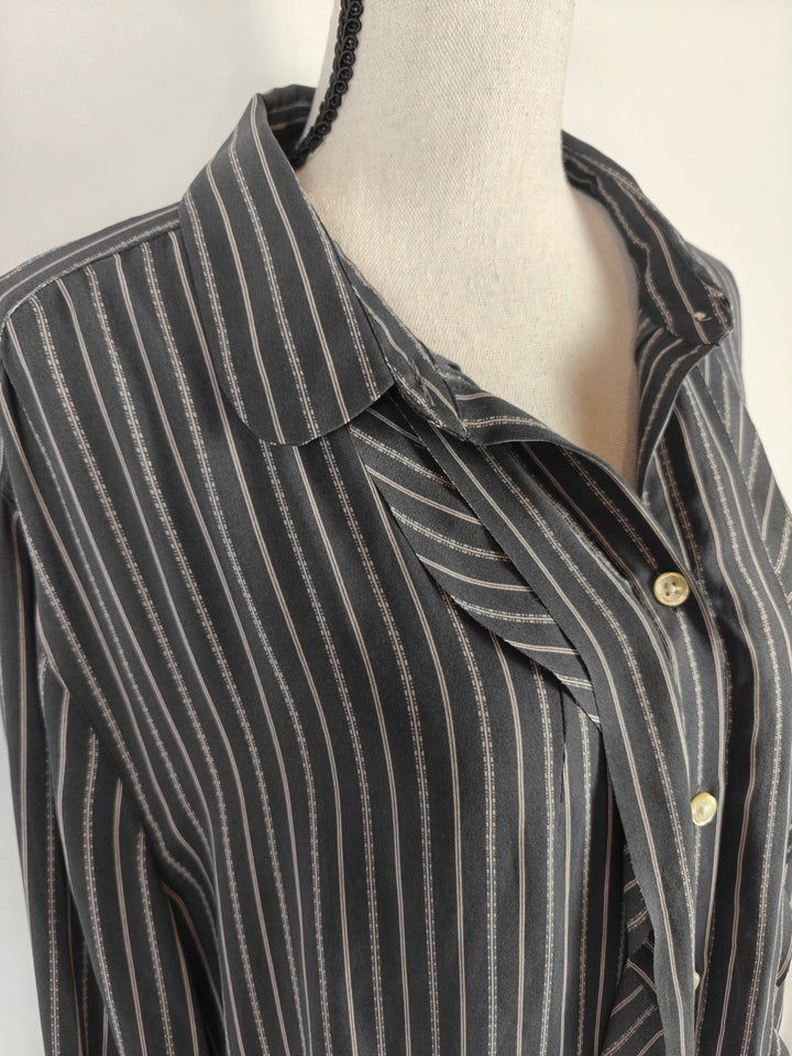 Women LOFT Blouse Gray XXL