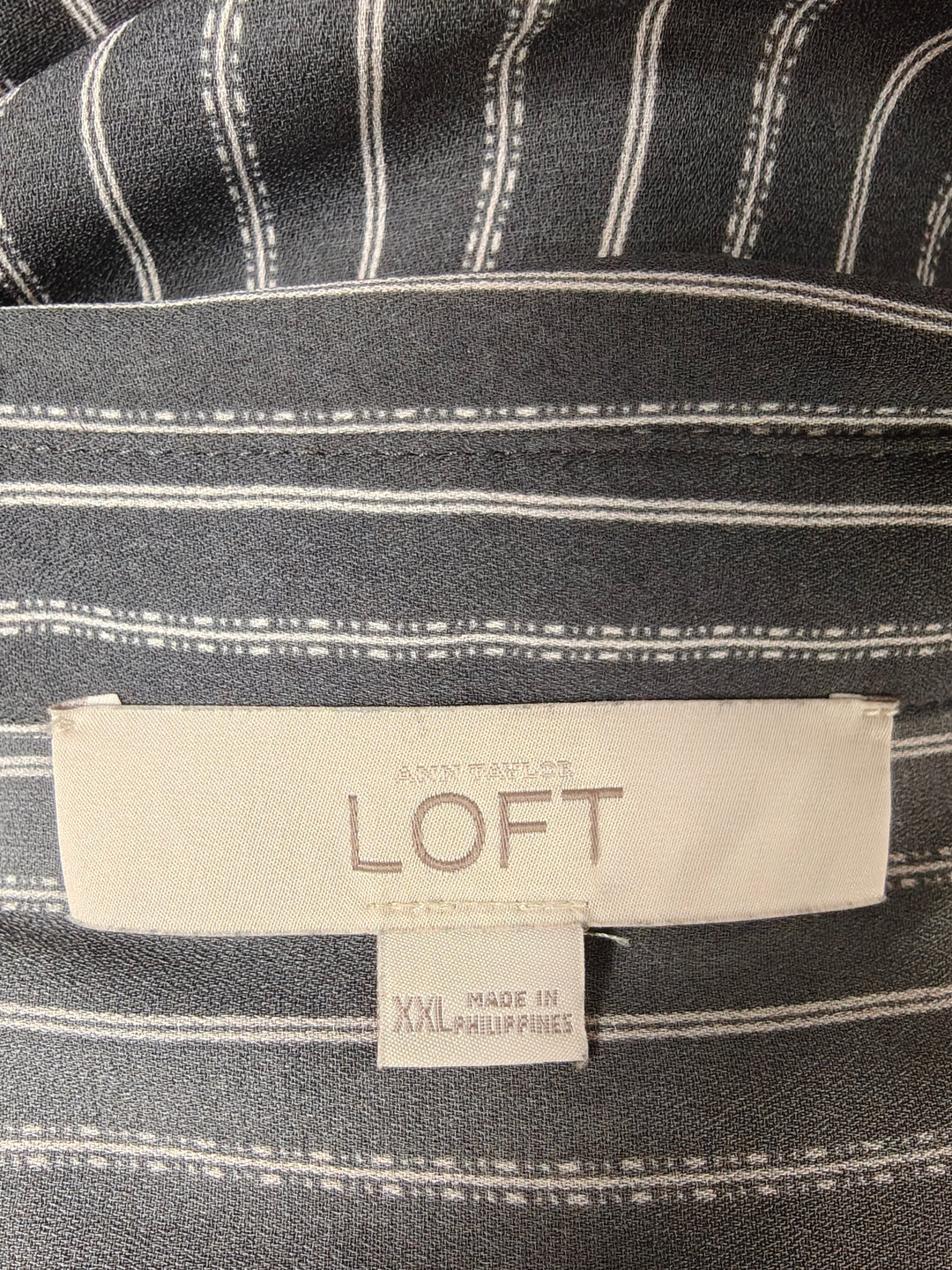 Women LOFT Blouse Gray XXL