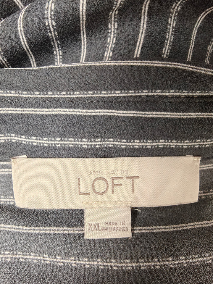 Women LOFT Blouse Gray XXL
