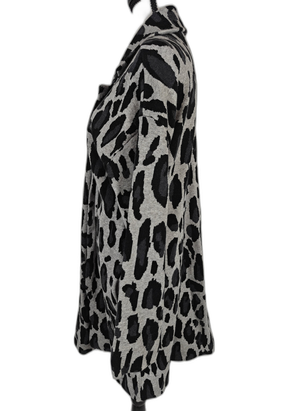 Women Tahari Cardigan Gray Black Large