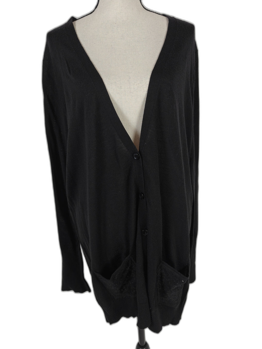 Women Ann Taylor Cardigan Black XXL