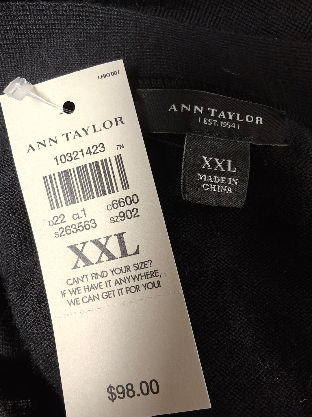 Women Ann Taylor Cardigan Black XXL