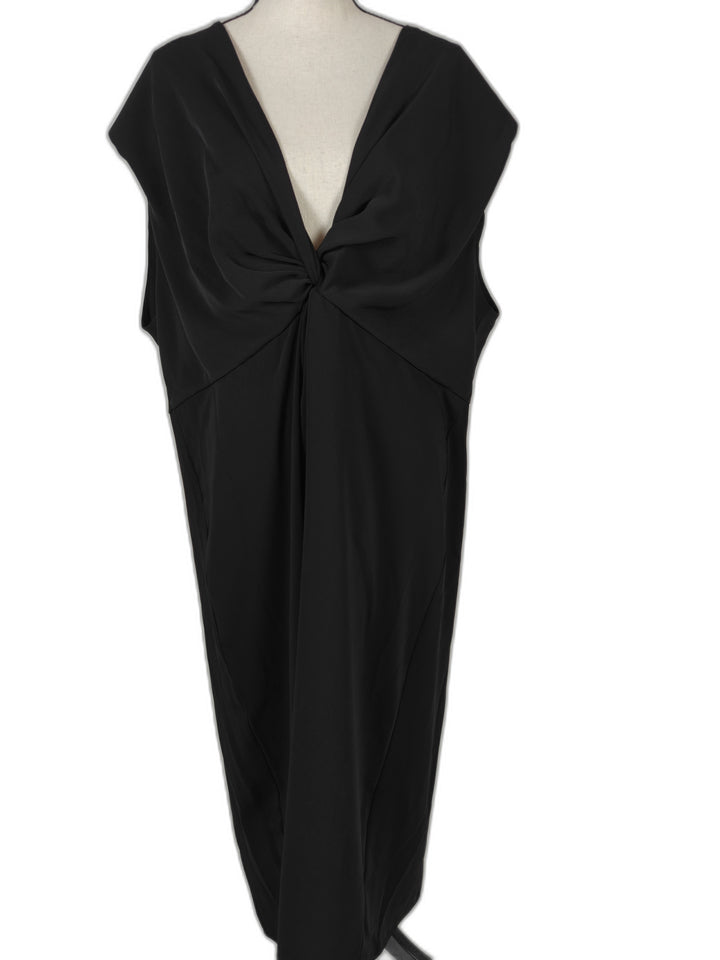 Womens Unbranded Midi Dress Black Sleeveless Twist Front Size Unknown