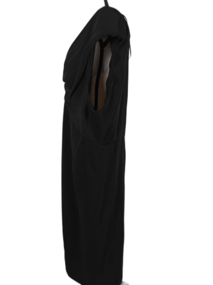 Womens Unbranded Midi Dress Black Sleeveless Twist Front Size Unknown