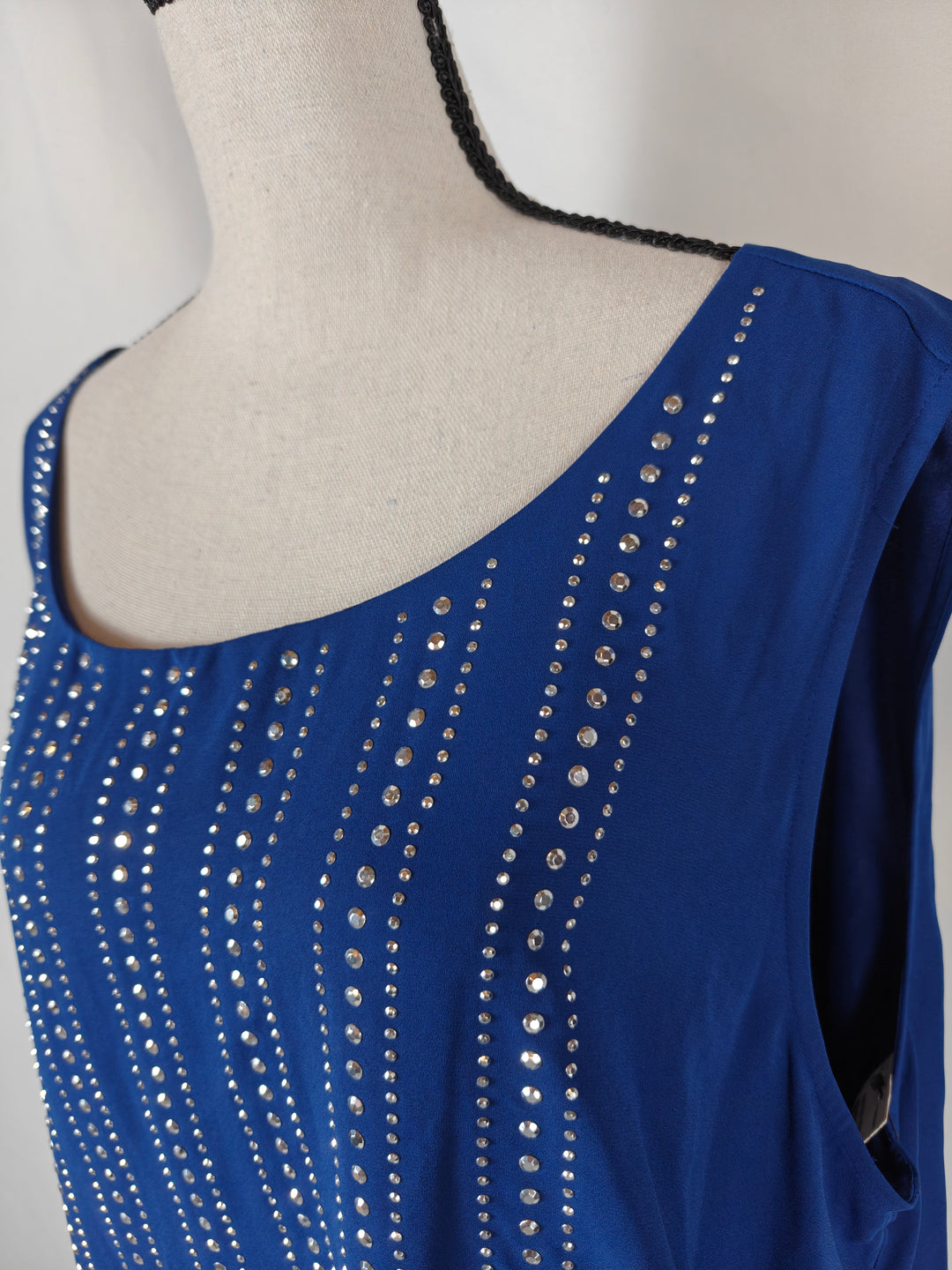 Womens Alfani Sleeveless Embellished Tunic Blue Size 18W NWT