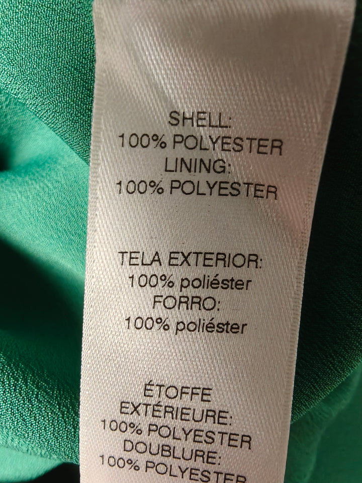 Womens Chicos Pleated Sleeve Blouse Emerald Green Size 4 NWT