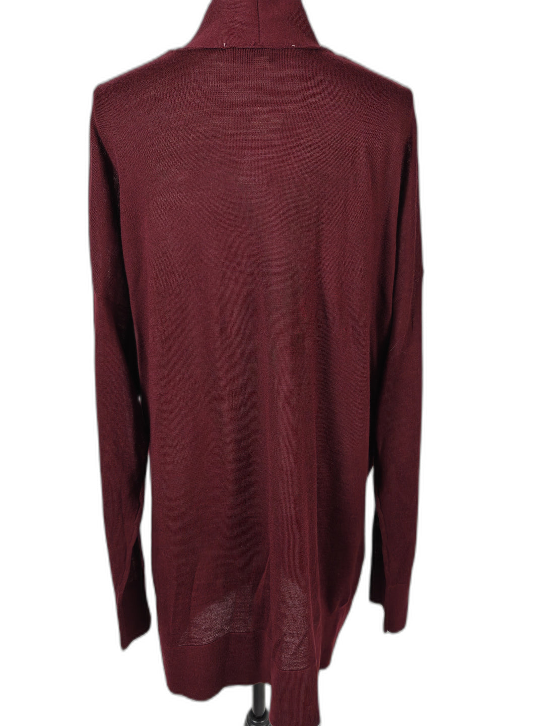 Womens Ann Taylor LOFT Open Front Cardigan Burgundy XL