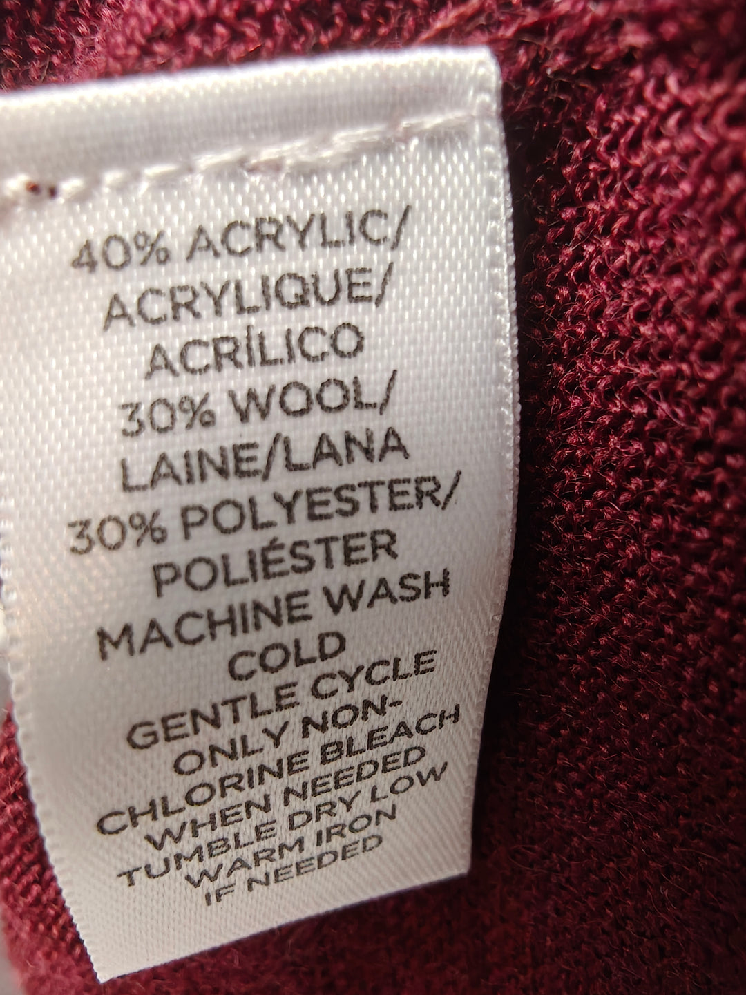 Womens Ann Taylor LOFT Open Front Cardigan Burgundy XL